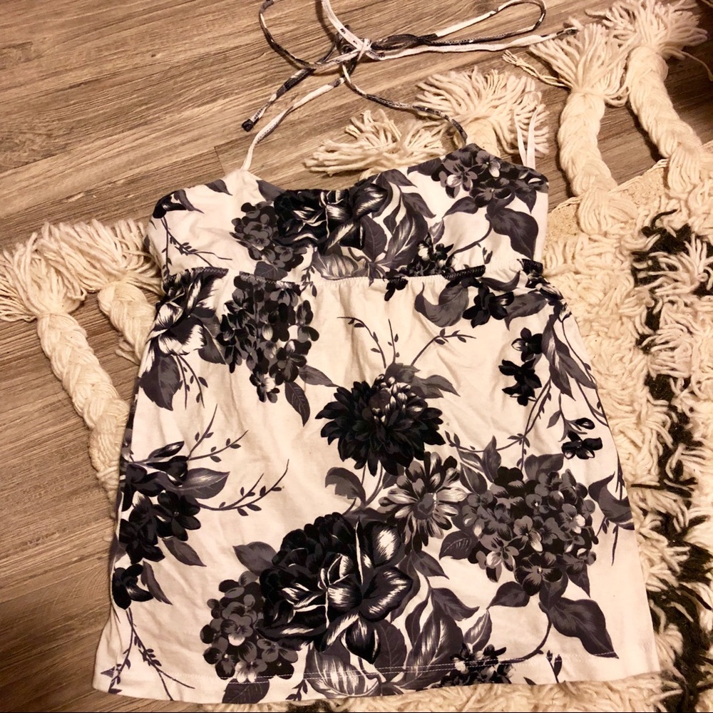 Floral BCBG halter top